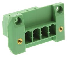 PHOENIX CONTACT DFK-PC 4/ 4-GF-7,62 Terminal Block, Header, 7.62 mm, 4 Positions, 20 A, 630 V, Screw Clamp Right Angle
