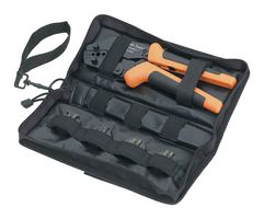TEMPO COMMUNICATIONS PA4802 Crimp Tool, w/5 Crimp Dies, Ratchet, BNC, F, N, SMA, SMB, TNC, Mini UHF RF Connectors