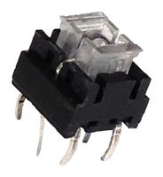 E-SWITCH TL6275BA2PQUR Tactile Switch, Red, TL6275 Series, Top Actuated, Through Hole, Plunger for Cap, 350 gf