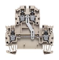 WEIDMULLER 1041610000 DIN Rail Mount Terminal Block, 4 Positions, 26 AWG, 12 AWG, 2.5 mm², Screw, 24 A