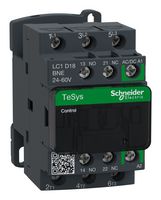 SCHNEIDER ELECTRIC LC1D18BNE Contactor, LC1D, 18 A, DIN Rail, Panel, 690 VAC, 3PST-NO, 3 Pole, 10 kW