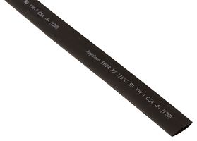 TE CONNECTIVITY X2-25.0-0-FSP-SM Heat Shrink Tubing, 2:1, 1.1 ", 27 mm, Black
