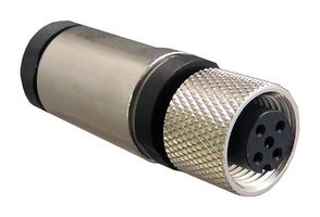 STEWART CONNECTOR SS-12000-020 Sensor Connector, M12, Female, 5 Positions, Solder Socket, Straight Cable Mount