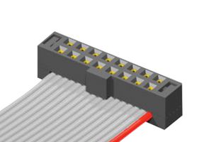 SAMTEC DEL-TCSD-08-01-N Ribbon Cable, IDC Receptacle to IDC Receptacle, 16 Positions, 2 mm, Tiger Eye TCSD Series
