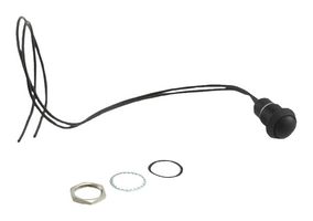 C&K COMPONENTS AP2D200TWBE Industrial Pushbutton Switch, AP Series, 13.8 mm, SPST-NO, Momentary, Round Domed, Black