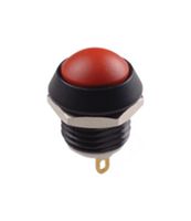 C&K COMPONENTS AP2E300SZBE Industrial Pushbutton Switch, AP Series, 13.8 mm, SPST-NO, Momentary, Round, Red