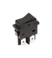 C&K COMPONENTS DF52J12S215HQA Rocker Switch, Off-On, SPST, Non Illuminated, Panel Mount, Black, DF Series