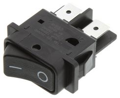 C&K COMPONENTS DF62J12S215PQA Rocker Switch, On-Off, DPST, Non Illuminated, Panel Mount, Black, DF Series