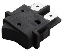 C&K COMPONENTS DF62J12S215QA Rocker Switch, On-Off, DPST, Non Illuminated, Panel Mount, Black, DF Series