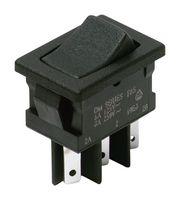 C&K COMPONENTS DM24J72S205Q6 Rocker Switch, On-Off, DPST, Illuminated, Panel Mount, Black, DM Series