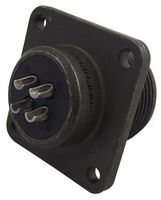 AMPHENOL INDUSTRIAL MS3102E14S-2P Circular Connector, MIL-DTL-5015 Series, MS3102 Series, Box Mount Receptacle, 4 Contacts