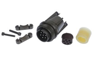 AMPHENOL INDUSTRIAL MS3106E16-11P Circular Connector, MIL-DTL-5015 Series, MS3106 Series, Straight Plug, 2 Contacts, Solder Pin