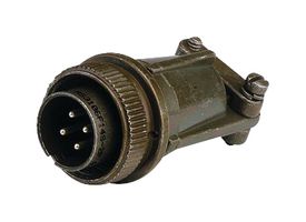 AMPHENOL INDUSTRIAL MS3106E24-10P Circular Connector, MIL-DTL-5015 Series, MS3106 Series, Straight Plug, 7 Contacts, Solder Pin