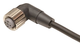 ARATAS (FORMERLY OMRON COMPONENTS) XS2F-M12PVC3A10M Sensor Cable, 90° M12 Receptacle, Free End, 3 Positions, 10 m, 32.8 ft, XS2F Series
