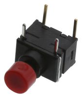 C&K COMPONENTS FP11SPA1B1TP03 Industrial Pushbutton Switch, FP Series, SPST-NO, Off-(On), Plunger, Red