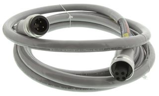 MOLEX / BRAD 1300640206 Sensor Cable, IP67, BradPower D-Size Plug, BradPower D-Size Receptacle, 4 Positions, 4 m, 13.12 ft