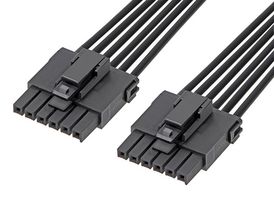 MOLEX 217465-1062 Cable Assembly, Ultra-Fit Receptacle to Ultra-Fit Receptacle, 6 Positions, 3.5 mm, 1 Row, 300 mm
