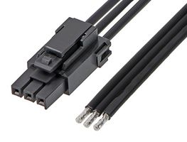 MOLEX 217466-1032 Cable Assembly, Ultra-Fit Receptacle to Free End, 3 Positions, 3.5 mm, 1 Row, 300 mm, 11.8 "