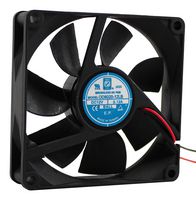 ORION FANS OD8020-12LB DC Axial Fan, 12 V, Square, 80 mm, 20 mm, Ball Bearing, 27 CFM