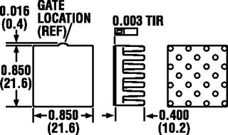WAKEFIELD THERMAL D10850-40 Heat Sink, BGA, 21.6 mm, 10.21 mm, 21.6 mm