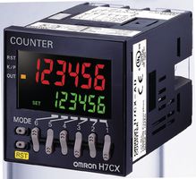 Counter, Multifunction, Preset, H7CX Series, 4 Digits, 11 Pin Socket, 100  Vac to 240 Vac, 9.4 VA