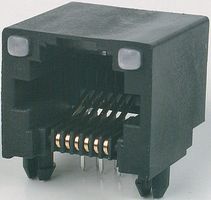 MOLEX 43860-0011 Modular Connector, Modular Jack, 1 x 1 (Port), 6P6C, Cat3, Through Hole Mount
