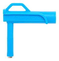 POMONA 73106-6 Banana Test Connector, Jack, Cable Mount, 4 A, 1 kV, Nickel Plated Contacts, Blue