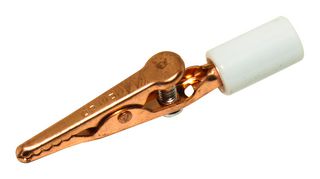 MUELLER ELECTRIC BU-60CHS-9 ALLIGATOR CLIP, 7.9MM, 10A, WHITE