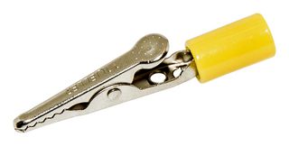 MUELLER ELECTRIC BU-60HPR-4 ALLIGATOR CLIP, 7.9MM, 10A, YELLOW