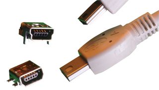 MOLEX 54819-0589 USB Connector, Mini USB Type B, USB 2.0, Receptacle, 5 Positions, Surface Mount, Right Angle