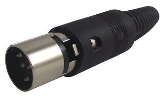 MULTICOMP PRO PS000054 DIN Audio / Video Connector, 6 Contacts, Plug, Cable Mount, Solder, Metal Body