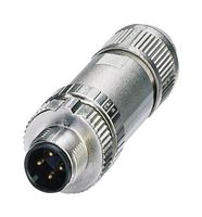 PHOENIX CONTACT 1424666 Sensor Connector, SPEEDCON Series, M12, Plug, 4 Contacts, Screw Pin, Straight Cable Mount