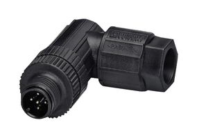 PHOENIX CONTACT 1424688 Sensor Connector, M12, Male, 5 Positions, Screw Pin, Right Angle Cable Mount