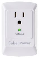 CYBER POWER SYSTEMS CSB100W Surge Protector, 1 Outlets, NEMA 5-15R, 15 A, 125 V, NEMA 5-15P