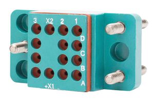 AMPHENOL PCD M12883/44-03 WC Relay Socket, with Contact, Panel, Stud, 16 Pins, 5 A, RSE Series