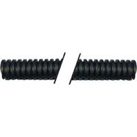 MCM 28-1525 Sleeving, Split Corrugated Loom, PP (Polypropylene), Black, 0.5 ", 15.24 m, 50 ft