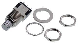 KNITTER-SWITCH MPG 106 F Pushbutton Switch, MPG Series, 11.8 mm, SPDT, On-(On), Round, Black