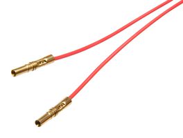 HARWIN M80-9100099 Cable Assembly, Crimp Receptacle to Free End, 5.9 ", 150 mm, Red