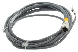 TURCK RK 4.4T-4/S90 Sensor Cable, M12 Receptacle, Free End, 4 Positions, 4 m, 13.12 ft