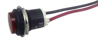 WAMCO WL-557-1502-203F LED Panel Mount Indicator, Red, 7 VDC, 0.69 ", 20 mA, 3 cd, NEMA 3R