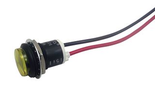 WAMCO WL-557-1703-203F LED Panel Mount Indicator, Yellow, 14 VDC, 0.69 ", 20 mA, 3 cd, NEMA 3R