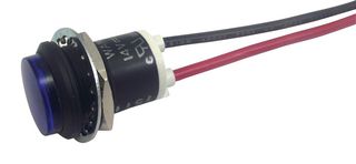 WAMCO WL-557-1803-203F LED Panel Mount Indicator, Blue, 14 VDC, 0.69 ", 20 mA, 3 cd, NEMA 3R