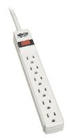 EATON TRIPP LITE TLP606TAA Surge Protector, TAA-Compliant, LED, 6 Outlets, NEMA 5-15R, 15 A, 120 V, NEMA 5-15P, 1.8 m