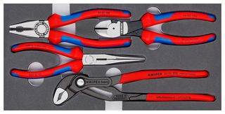KNIPEX 00 20 01 V15 Pliers Set, Basic, Combination/Snipe Nose/Water Pump & Diagonal Cutter, 4 Piece