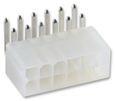 TE CONNECTIVITY - AMP 1-1586041-2 Pin Header, Wire-to-Board, 4.2 mm, 2 Rows, 12 Contacts, Through Hole Right Angle