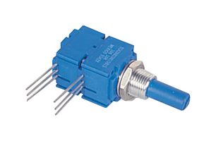BOURNS 91A2A-B28-D15/D15L Rotary Potentiometer, Conductive Plastic Element, 10 kohm, 1 Turns, Audio, 250 mW, ± 20%, 91 Series