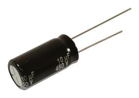PANASONIC EEUEE2W100U Electrolytic Capacitor, EE Series, 10 µF, 450 V, ± 20%, Radial Leaded, 8000 hours @ 105°C, Polar