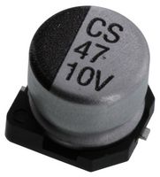 MULTICOMP PRO MCESL10V476M6.3X5.2 SMD Aluminum Electrolytic Capacitor, Radial Can - SMD, 47 µF, 10 V, 1000 hours @ 85°C, Polar