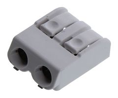 WAGO 2061-602/998-404 Wire-To-Board Terminal Block, 6 mm, 2 Positions, 20 AWG, 16 AWG, 1.5 mm², Push In