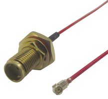 MULTICOMP PRO MC000818 RF / Coaxial Cable Assembly, 3.937 ", 100 mm, 1.37mm, SMA Bulkhead Jack, U.FL Right Angle Plug